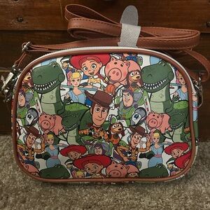 Disney Pixar Buckle Down Toy Story All Over Print Crossbody Bag - NWT
